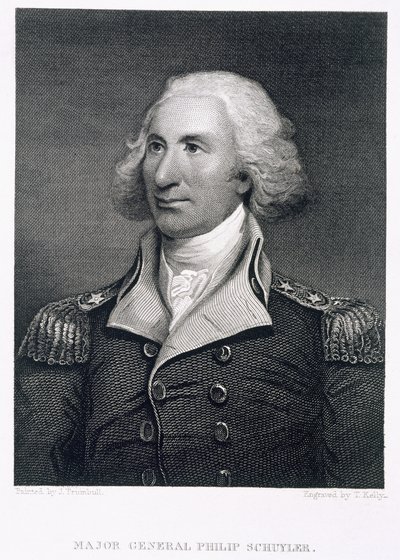 Portrait of Major General Philip Schuyler, engraved by Thomas Kelly by John Trumbull